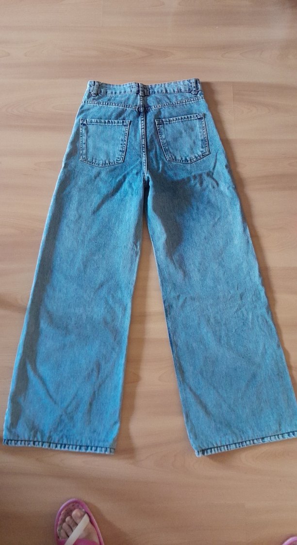 Geniş Kesim Kadın Kot Pantolon - Görsel 3