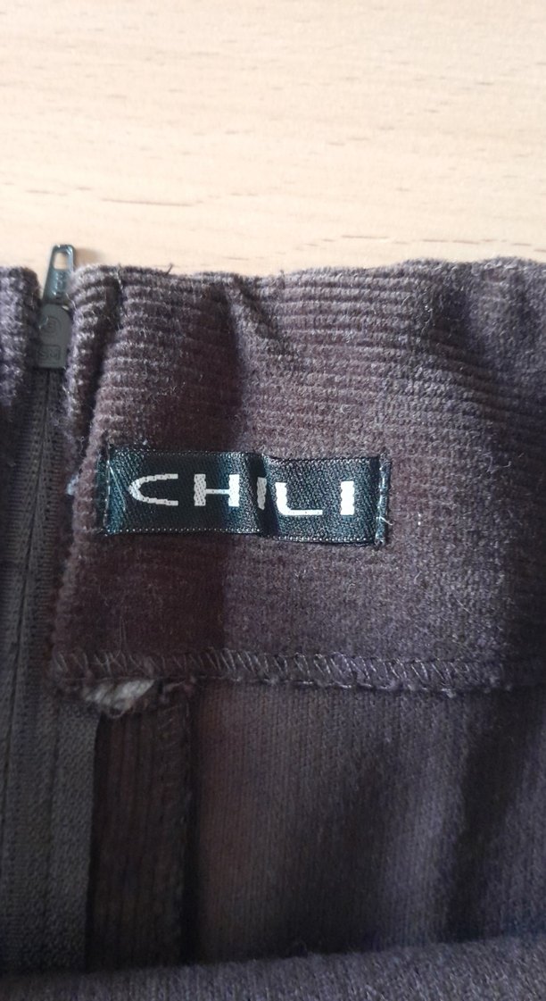 kahve rengi Midi Boy Pileli Kadın Kadife Etek - Görsel 2