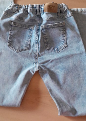 çocuk  Mavi Midi Denim Pantolon - Görsel 2