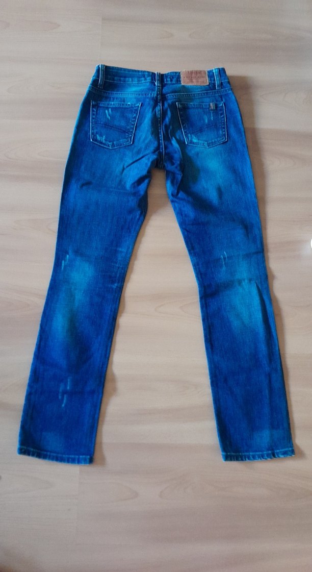 Kadın Mavi  Kot Pantolon - Görsel 3