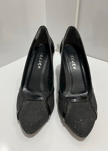 Kadın Siyah Pliseli Topuklu Stiletto - Görsel 2