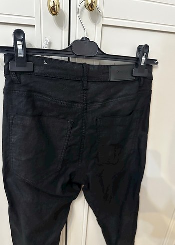 Siyah Kadın Slim Fit Midi Kot Pantolon - Görsel 3