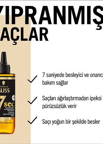 Schwarzkopf Gliss 7 Saniye Saç Serumu - Görsel 5