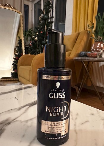 Schwarzkopf Gliss Night Elixir 100ml Onarıcı Saç Serumu - Görsel 8
