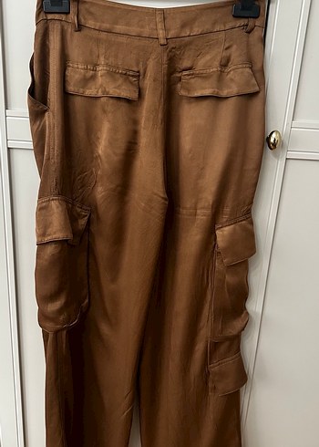 H&m Saten kargo Pantolon - Görsel 8