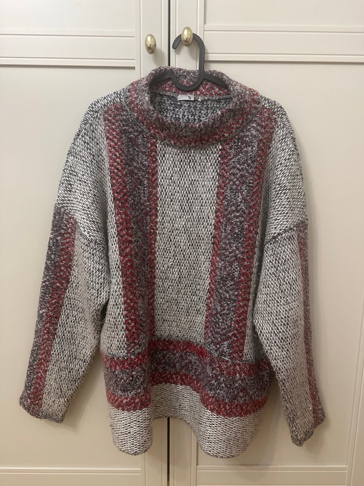 Gri Örgü Erkek Triko Kazak - Görsel 3