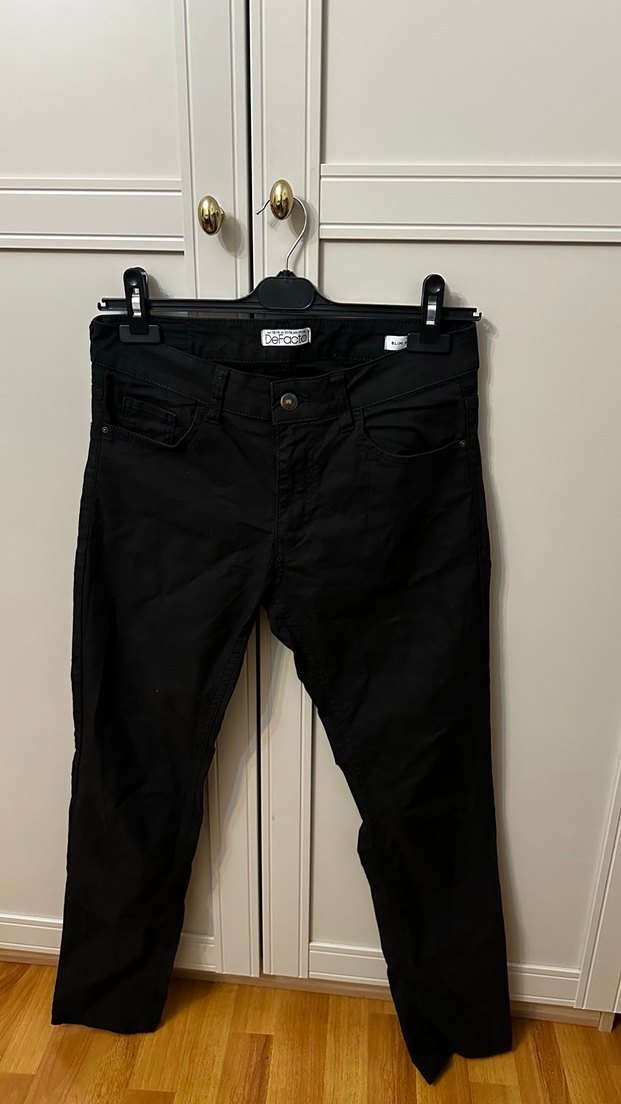 Erkek siyah slimFit Jean - Görsel 2