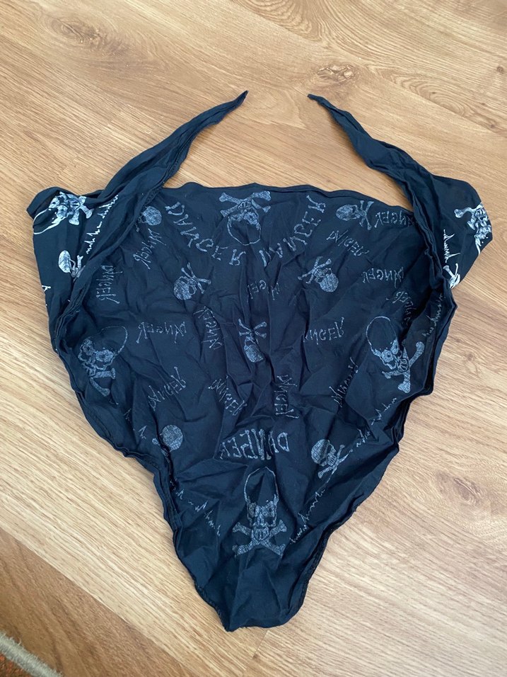 Siyah Gotik Desenli  Fular - Görsel 2