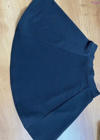 Kadın Lacivert Pilili Mini Etek - Görsel 2