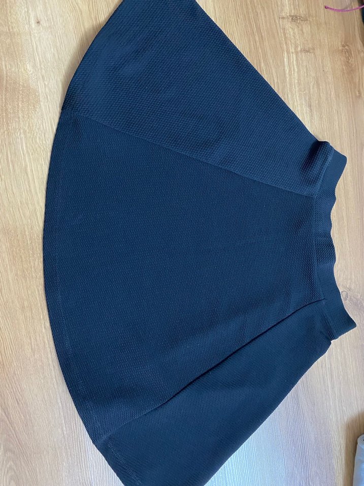 Kadın Lacivert Pilili Mini Etek - Görsel 2