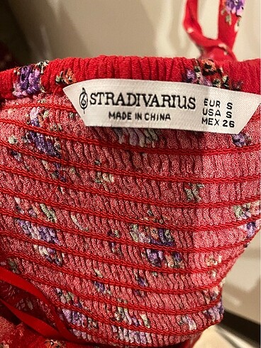 s Beden STRADIVARIUS KIRMIZI ELBİSE