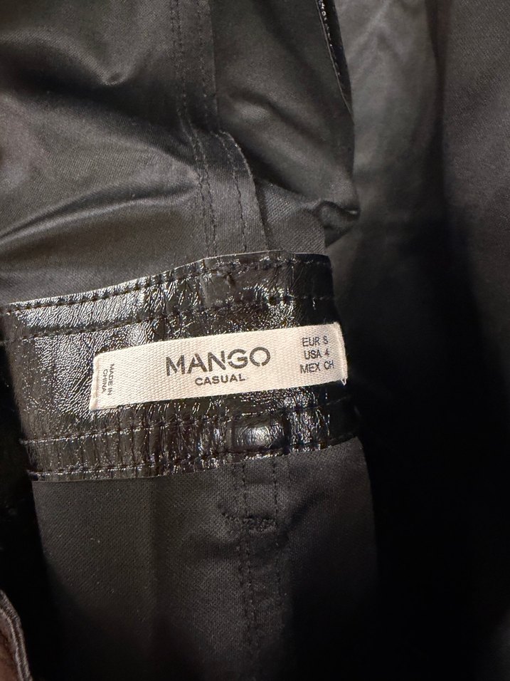 Kadın Siyah Deri Askılı Midi Salopet - Görsel 3