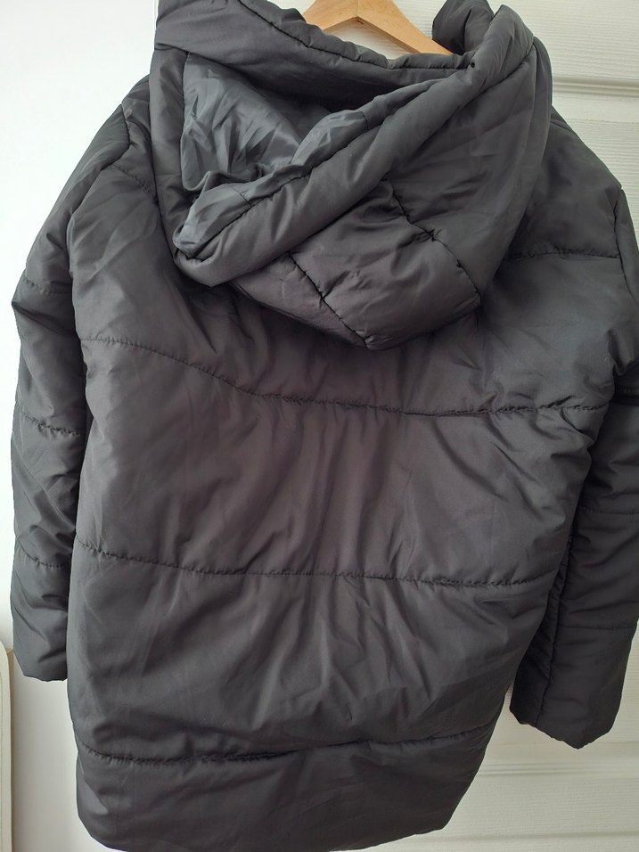 Siyah Fermuarlı Kadın Kışlık Mont - Görsel 3