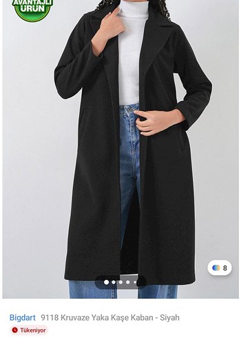 Siyah Uzun Klasik Kaban - Görsel 8