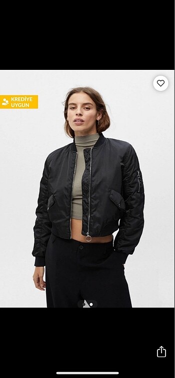 Siyah bomber ceket