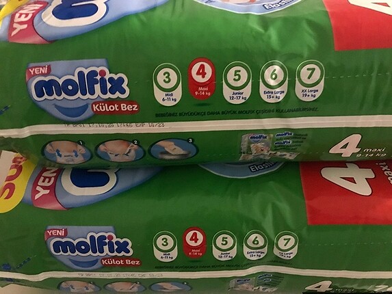 Molfix külot bez 4 numara 152 adet