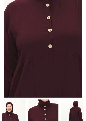 Viskon tesettür elbise - Görsel 3