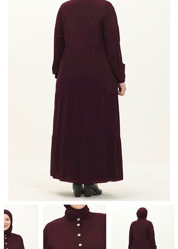 Viskon tesettür elbise - Görsel 2