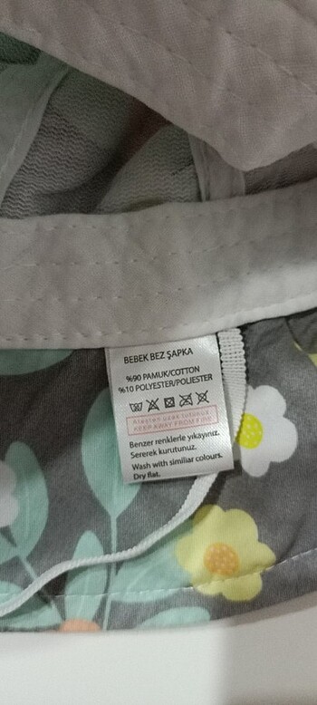 3-6 Ay, 17 cm Beden Yazlık şapka 