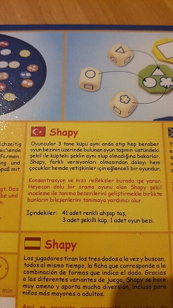  Beden Renk Shapy kutu oyunu