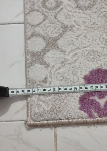 Mor İşlemeli Gri Geleneksel Halı - Görsel 4