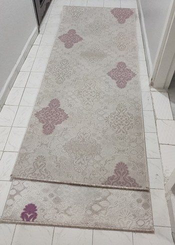 Mor İşlemeli Gri Geleneksel Halı - Görsel 3