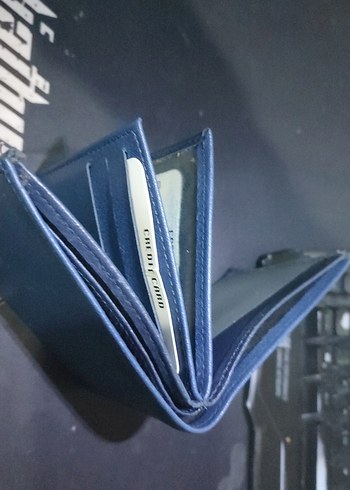 Mavi Erkek Cüzdanı Gri Desenli - Görsel 8