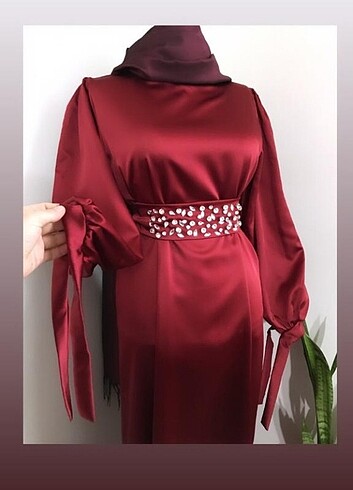 Zara Tesettür saten abiye