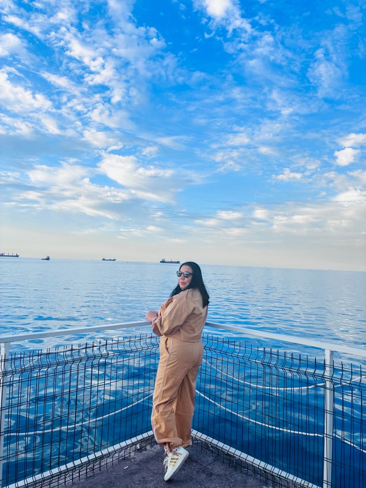 Bej Kadın Salaş Eşofman Takımı - Görsel 4