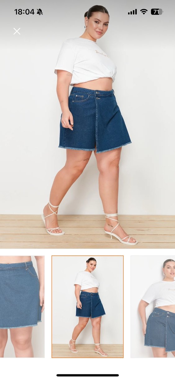 Mavi Loose Fit Mini Denim Şort - Görsel 3