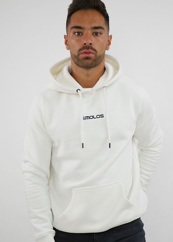 Beyaz EMOLOS Kapüşonlu Sweatshirt - Görsel 2