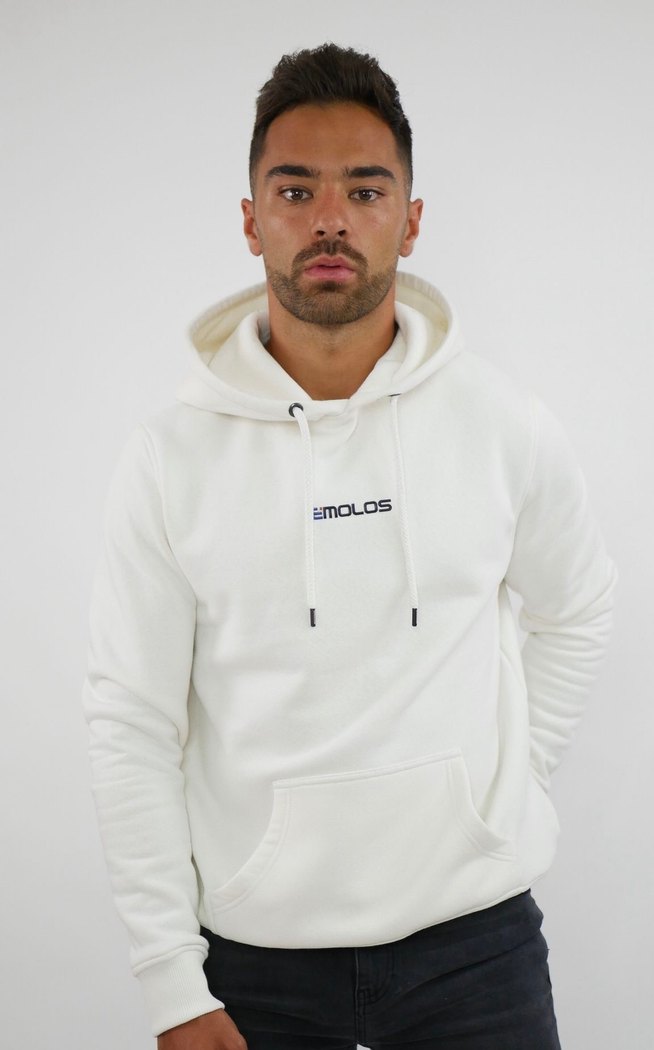 Beyaz EMOLOS Kapüşonlu Sweatshirt - Görsel 2