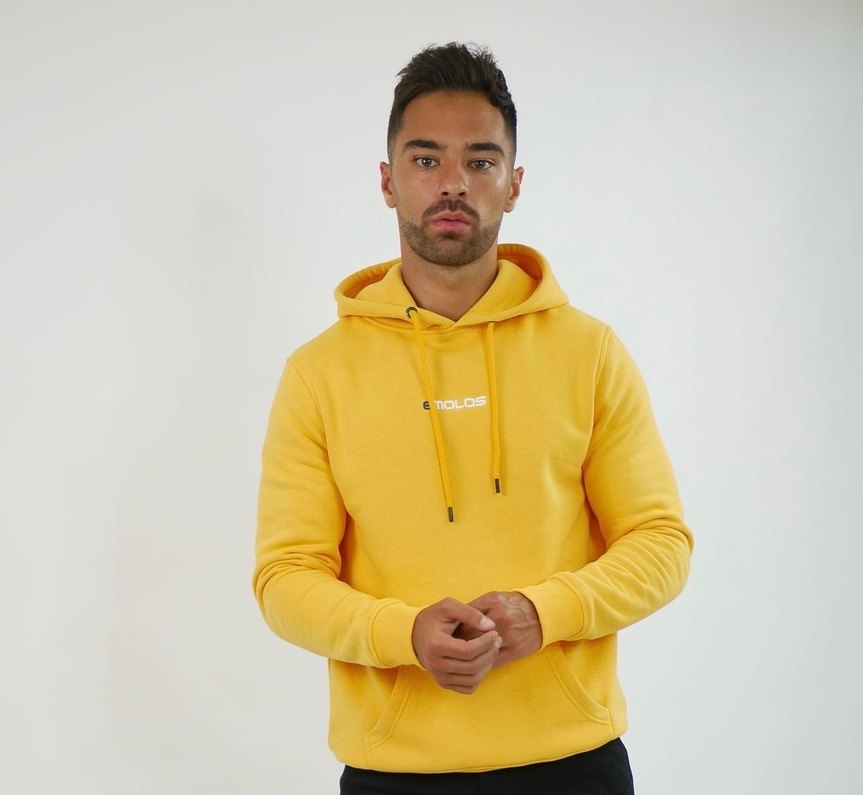 Sarı Kapüşonlu Erkek Sweatshirt Emolos - Görsel 2