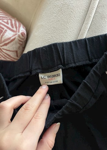 LCW Kids Siyah Lastikli Çizgili Kız Taytı - Görsel 2