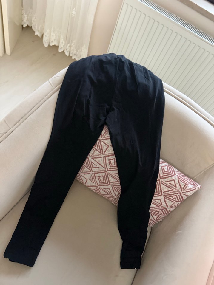 LCW Kids Siyah Lastikli Çizgili Kız Taytı - Görsel 5