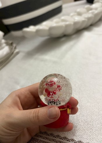 Kırmızı Noel Baba Kar Küresi Biblosu - Görsel 5