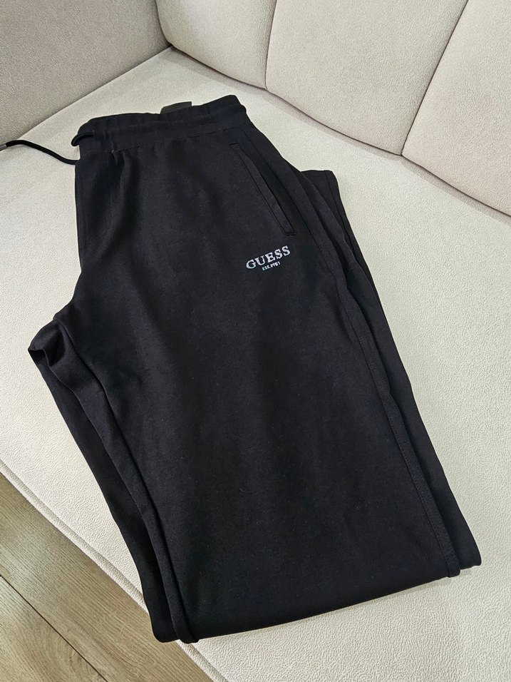 Guess Siyah Fermuarlı Erkek Eşofman Altı - Görsel 3