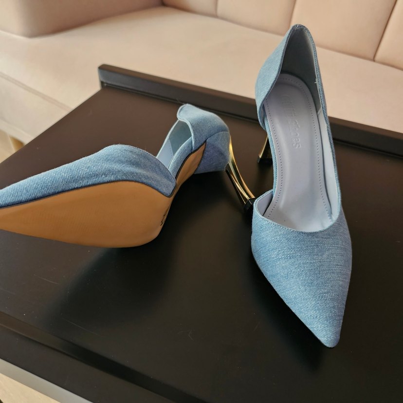 Mavi Denim Stiletto Kadın Topuklu Ayakkabı - Görsel 3