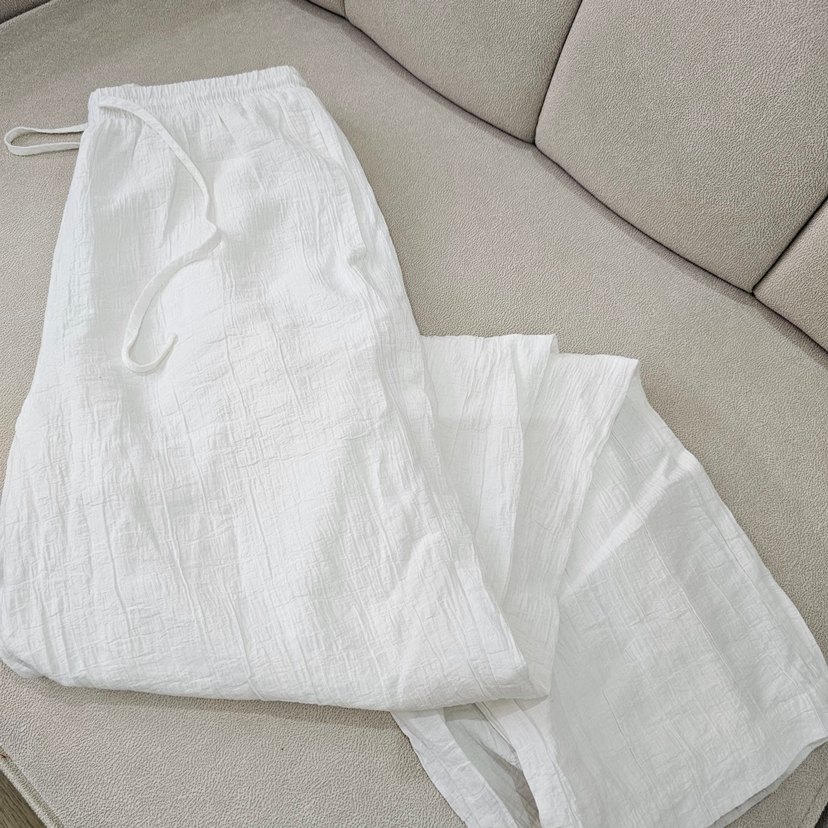 IPEKYOL Beyaz Keten Midi Pantolon - Görsel 3