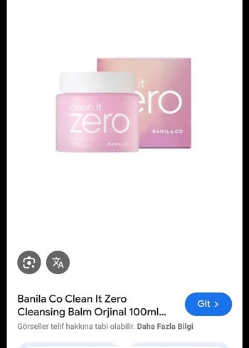 Beden Renk Banila Co Clean It Zero Makyaj Temizleyici Balm 100ml