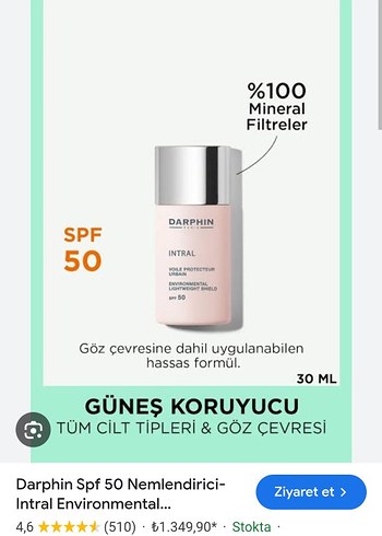 Darphin SPF 50 Mineral Filtreli BB Krem - Açık Bej