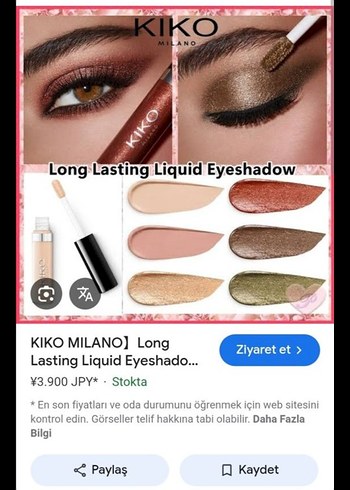 KIKO Milano Uzun Süre Kalıcı Sıvı Far