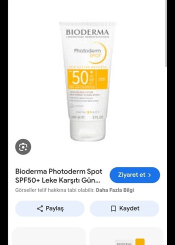 Bioderma Photoderm Spot SPF50+ Leke Karşıtı Güneş Kremi