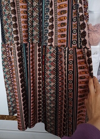 Robalı etnik desen elbise