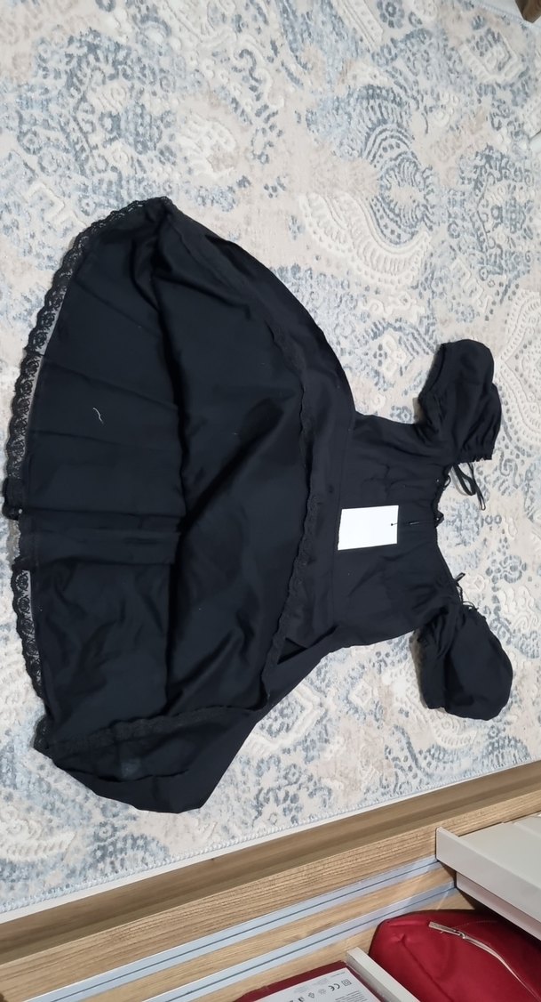 ZARA SİYAH KISA ELBİSE - Görsel 3