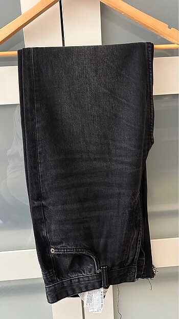 Zara antrasi wide leg jean