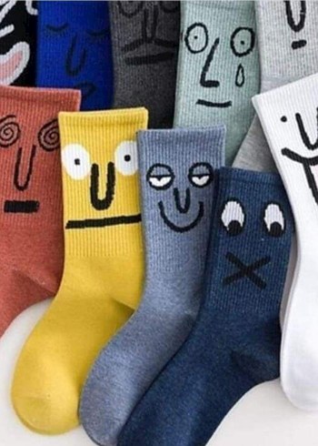 26 Beden Nakışlı Renkli Kız Çorapları
