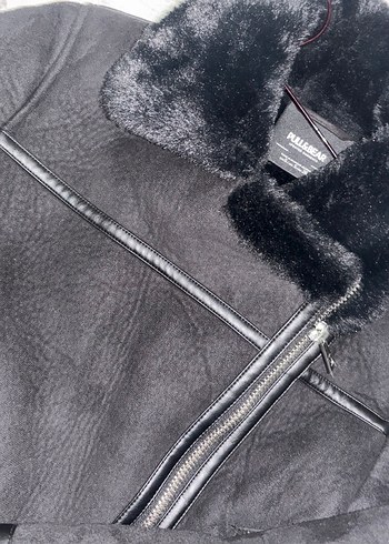 Siyah kürk ceket - Görsel 3