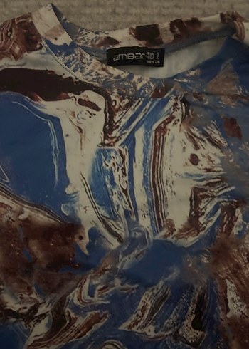 Mavi Bağlamalı Uzun Kollu Bluz - Görsel 2