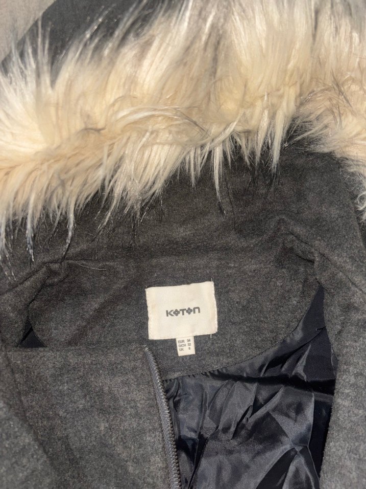 Gri Kürklü Mont - Görsel 2